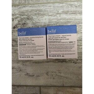 Avon Belif Moisturizing Bomb Travel Size And Aqua Bomb Travel Size Both 0.33 Oz